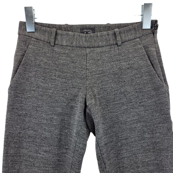 Theory Women's Viscose Stretch Cropped Dress Pants Size 0 Heathered Gray - Picture 2 of 10